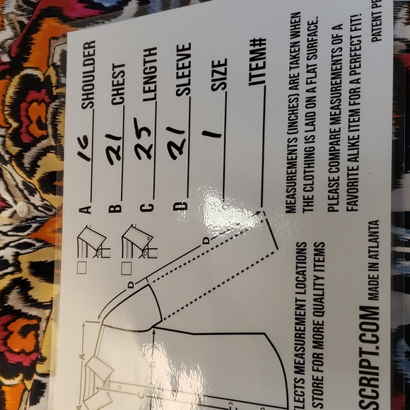 Chico's size 1 brightly colored button down shirt.  F39 - Picture 9 of 9